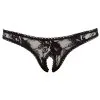Ashley Sexy String Met Open Kruis - Zwart -Verzorging Verkoop Ashley Sexy String met Open Kruis Zwart