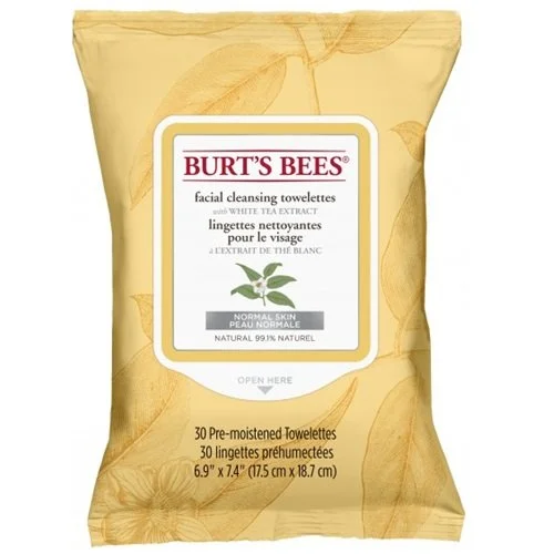 Burt's Bees Facial Cleansing Towelettes With White Tea Extract 3 Burt's Bees Facial Cleansing Towelettes With White Tea Extract