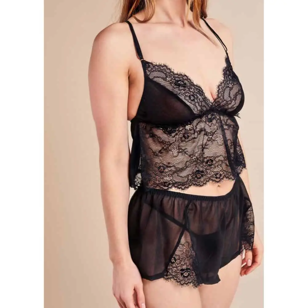 Clementine Shortama Setje - Zwart 5 Clementine Shortama Setje - Zwart - Afbeelding 3