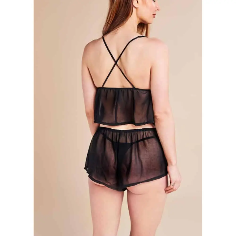 Clementine Shortama Setje - Zwart 6 Clementine Shortama Setje - Zwart - Afbeelding 4