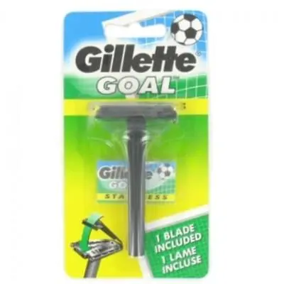 Gillette Goal Stainless Scheermeshouder Voor Platte Scheermesjes 3 Gillette Goal Stainless Scheermeshouder Voor Platte Scheermesjes