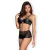 Leatheria Wetlook Lingerie Setje Met Netstof - Zwart -Verzorging Verkoop Leatheria Wetlook Lingerie Setje met Netstof Zwart