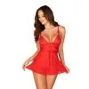 Lovlea Sexy Babydoll Setje Met Satijnen Bandjes - Rood -Verzorging Verkoop Lovlea Sexy Babydoll Setje met Satijnen Bandjes Rood