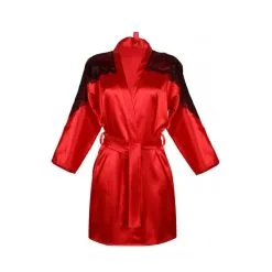 Marion Satijnen Kimono Met Kant - Rood -Verzorging Verkoop Marion Satijnen Kimono met Kant Rood 3