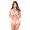 Norah Lingerie Setje Van Kant En Satijn - Roze -Verzorging Verkoop Norah Lingerie Setje van Kant en Satijn Roze