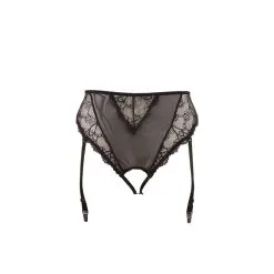 Plus Size Jarretel Slip Met Open Kruis - Zwart -Verzorging Verkoop Plus Size Jarretel Slip met Open Kruis Zwart 4